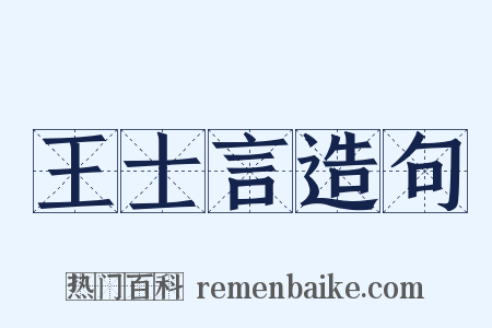 王士言造句是什么意思的图片